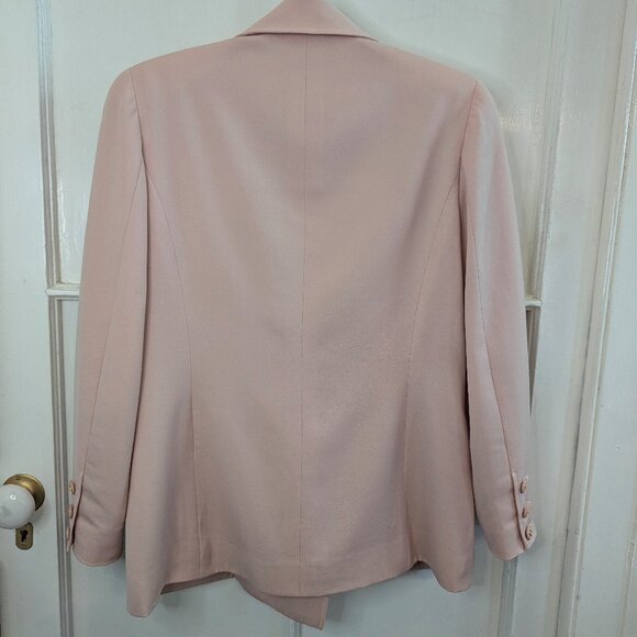 CHANEL Vintage Pink Wool Double Breasted Jacket 97P Spring 1997 FR40 S M 6 8 - Picture 3 of 16